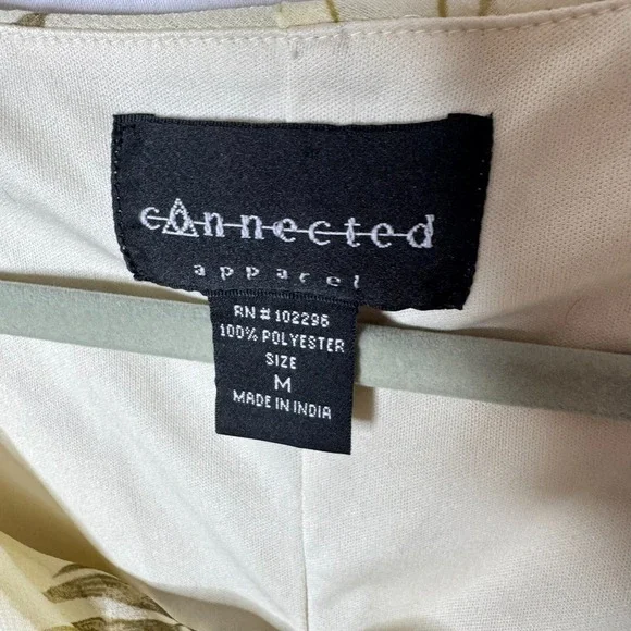 Y2K Floral Midi Dress Beaded Sz M / S Drape Cowl Babydoll Cottage Fairy READ - Picture 3 of 16